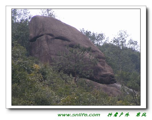 怪石凌立的金鸡山风景区